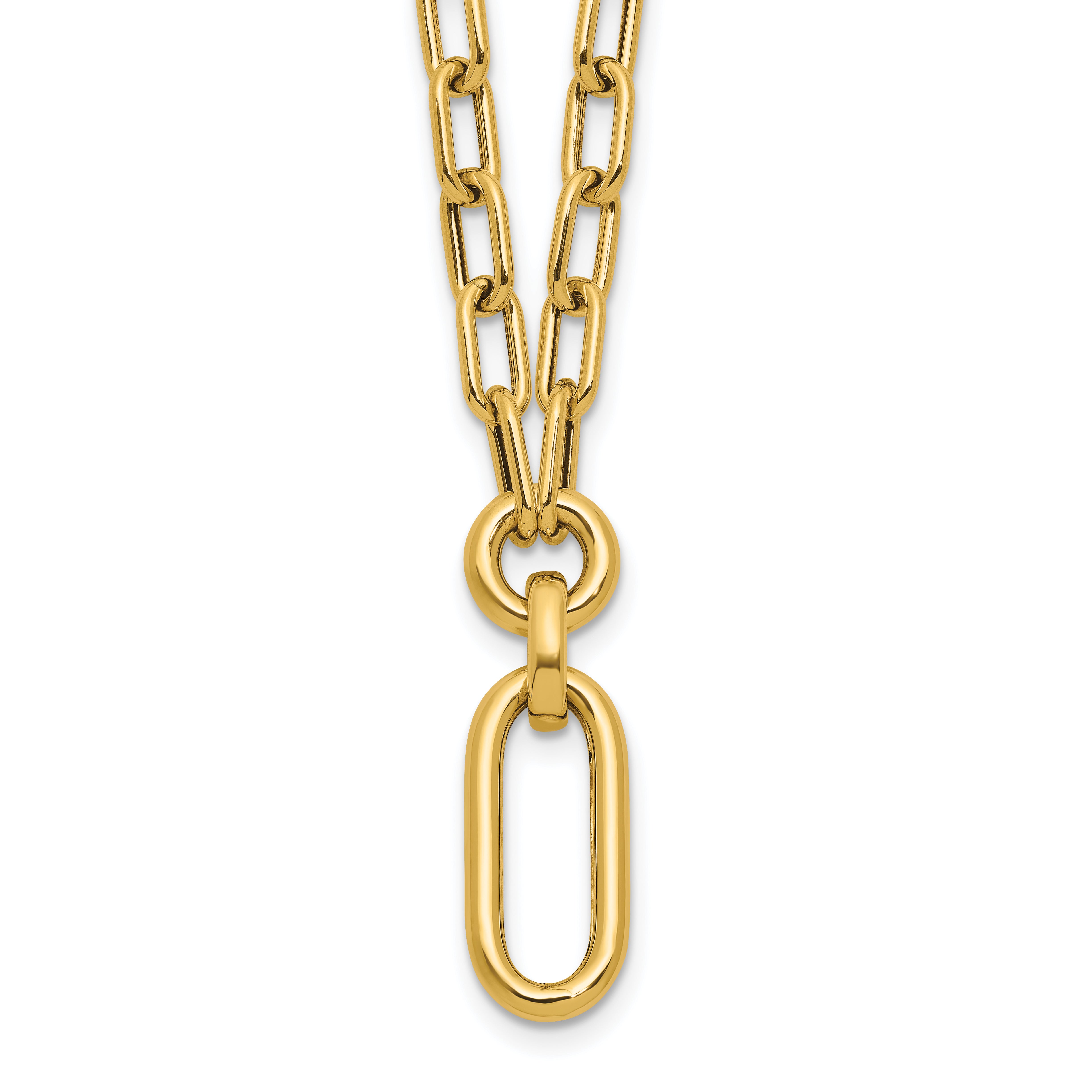 14K Polished Fancy Mixed Link Necklace