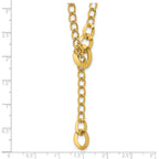 14K Polished Fancy Curb Link Lariat Necklace