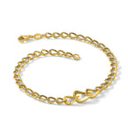 14K Polished Fancy Curb Link Bracelet