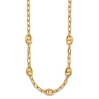 14K Polished Fancy Anchor Link Necklace