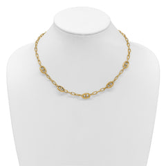 14K Polished Fancy Anchor Link Necklace