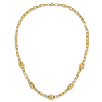 14K Polished Fancy Anchor Link Necklace