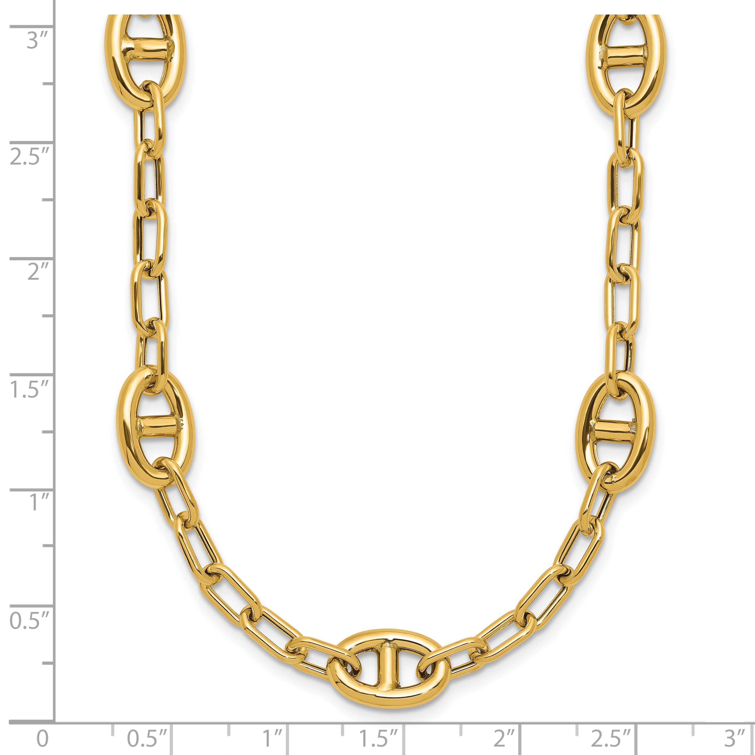 14K Polished Fancy Anchor Link Necklace