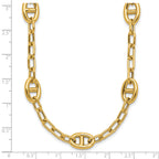 14K Polished Fancy Anchor Link Necklace