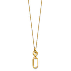 14K Polished Fancy Dangling Mixed Links Necklace