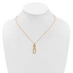 14K Polished Fancy Dangling Mixed Links Necklace