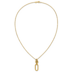 14K Polished Fancy Dangling Mixed Links Necklace