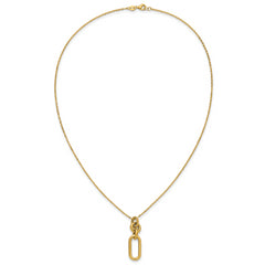 14K Polished Fancy Dangling Mixed Links Necklace