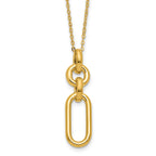 14K Polished Fancy Dangling Mixed Links Necklace