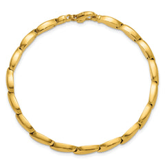 14K Polished and Satin 4.2mm Fancy Link Bracelet