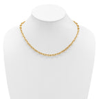 14K Polished Fancy 5.5mm Oval Link Necklace