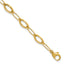 14K Polished Fancy Oval and Navette Link Bracelet