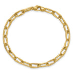 14K Polished Fancy Wavy Elongated Oval Link Bracelet