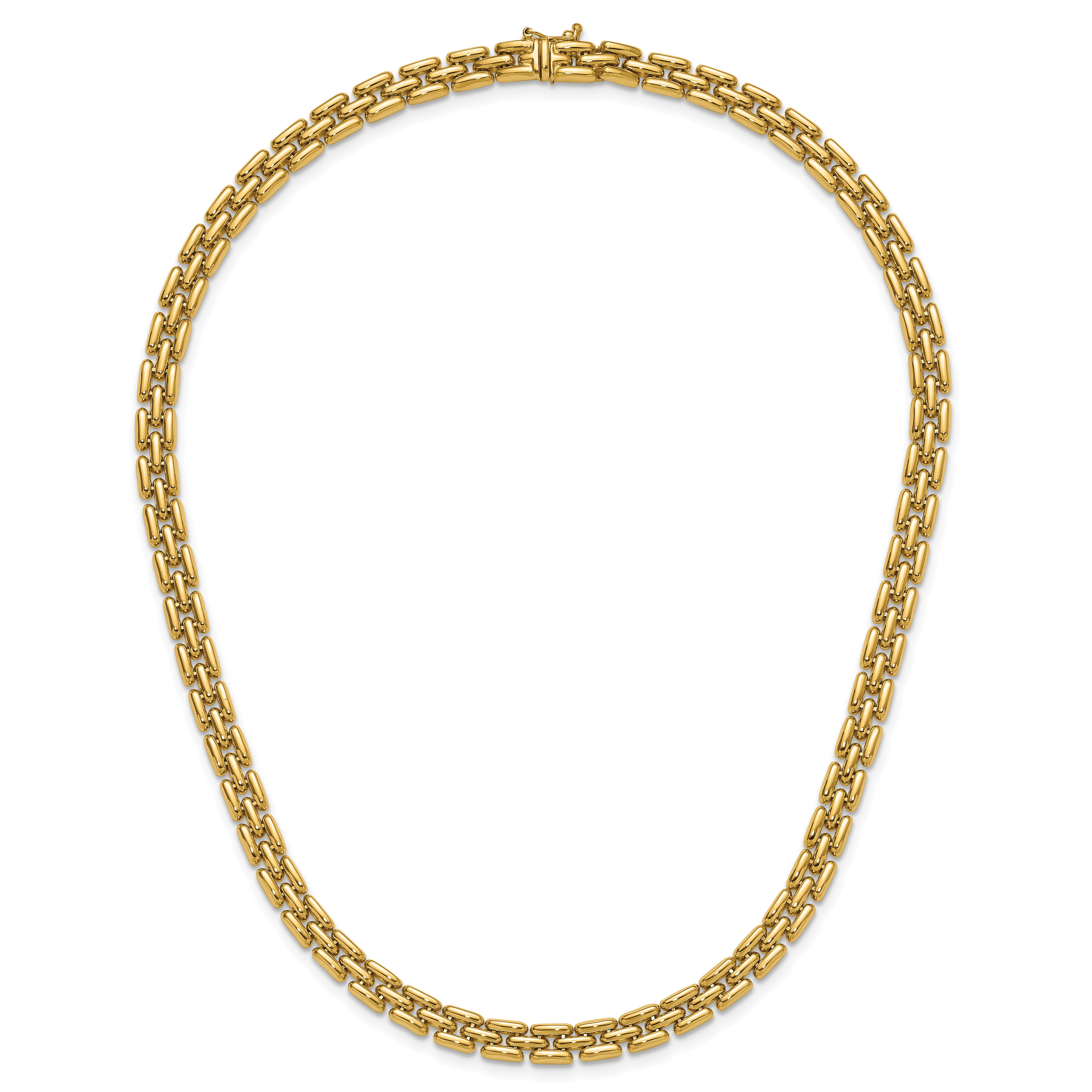 14K Polished 6.3mm Fancy Link Necklace