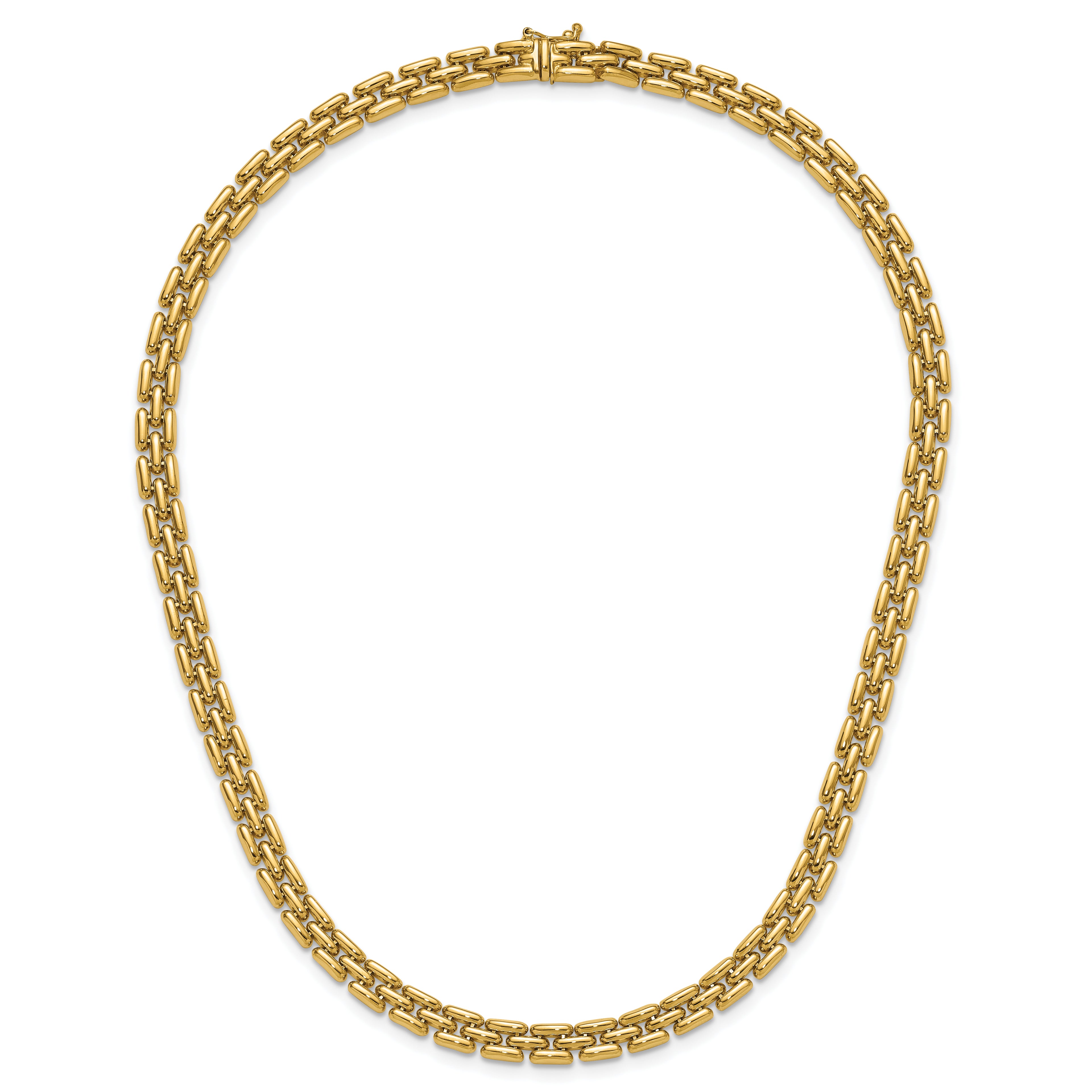 14K Polished 6.3mm Fancy Link Necklace
