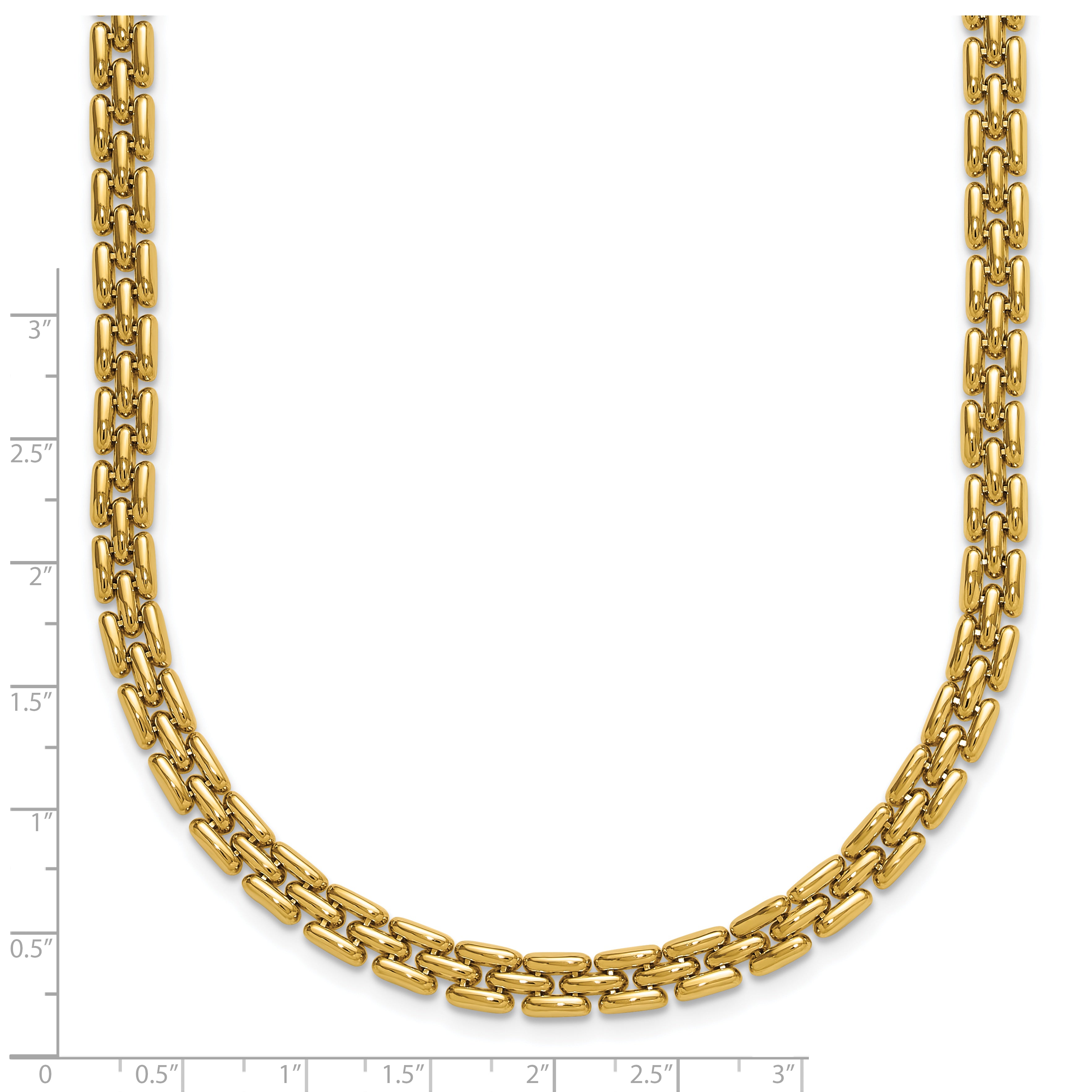 14K Polished 6.3mm Fancy Link Necklace