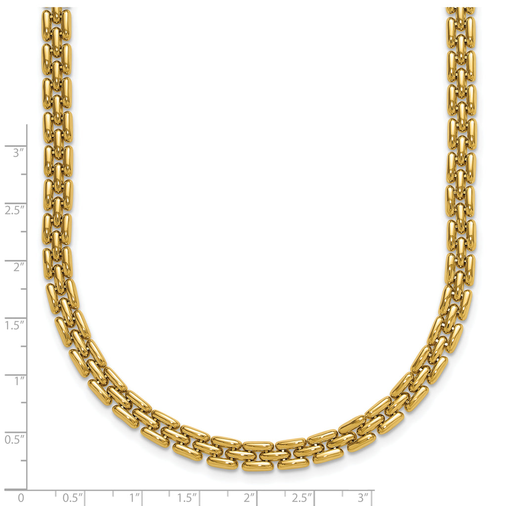 14K Polished 6.3mm Fancy Link Necklace