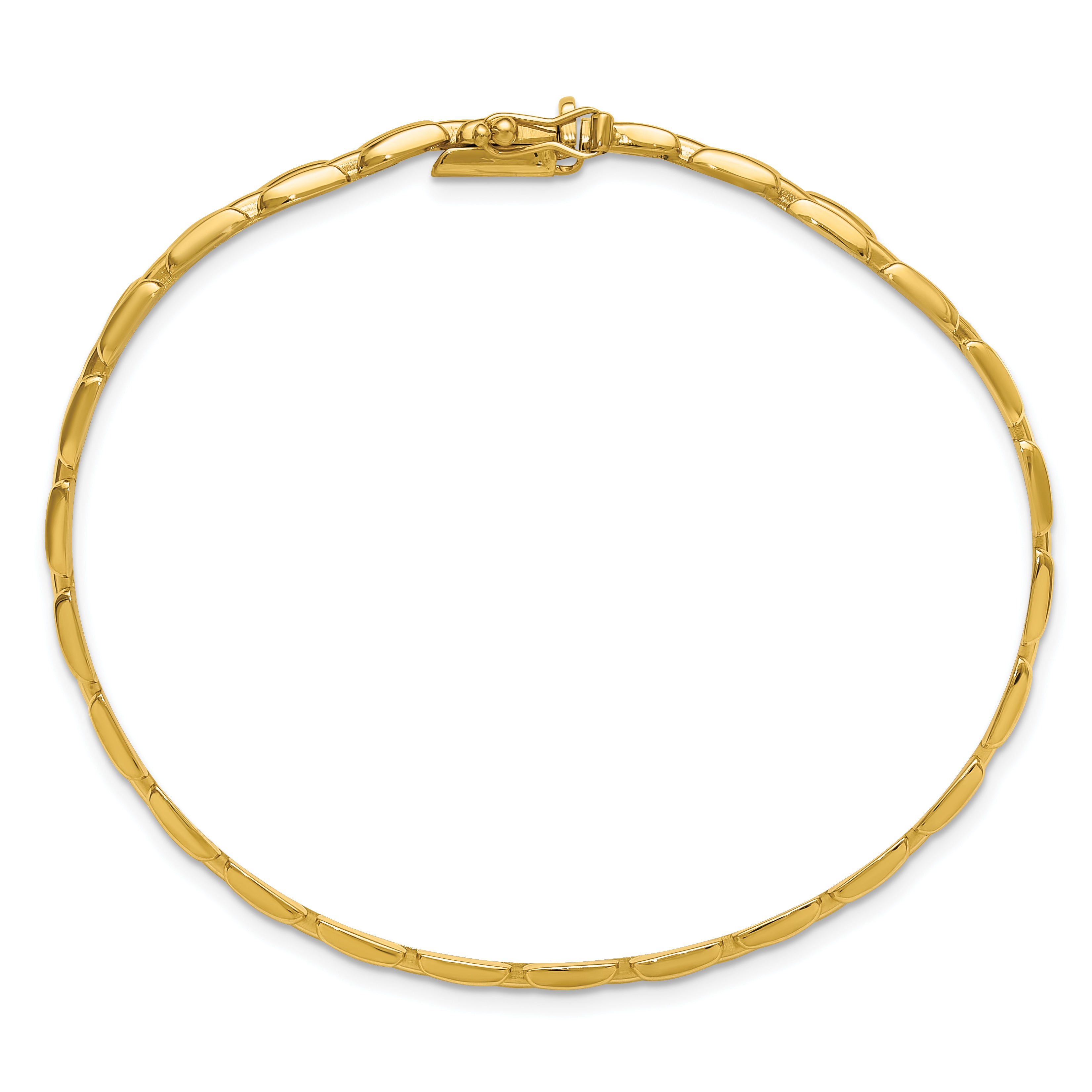 14K Polished 6.3mm Fancy Link Bracelet