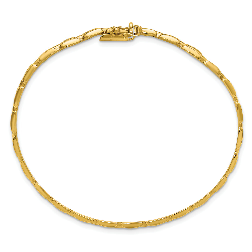 14K Polished 6.3mm Fancy Link Bracelet