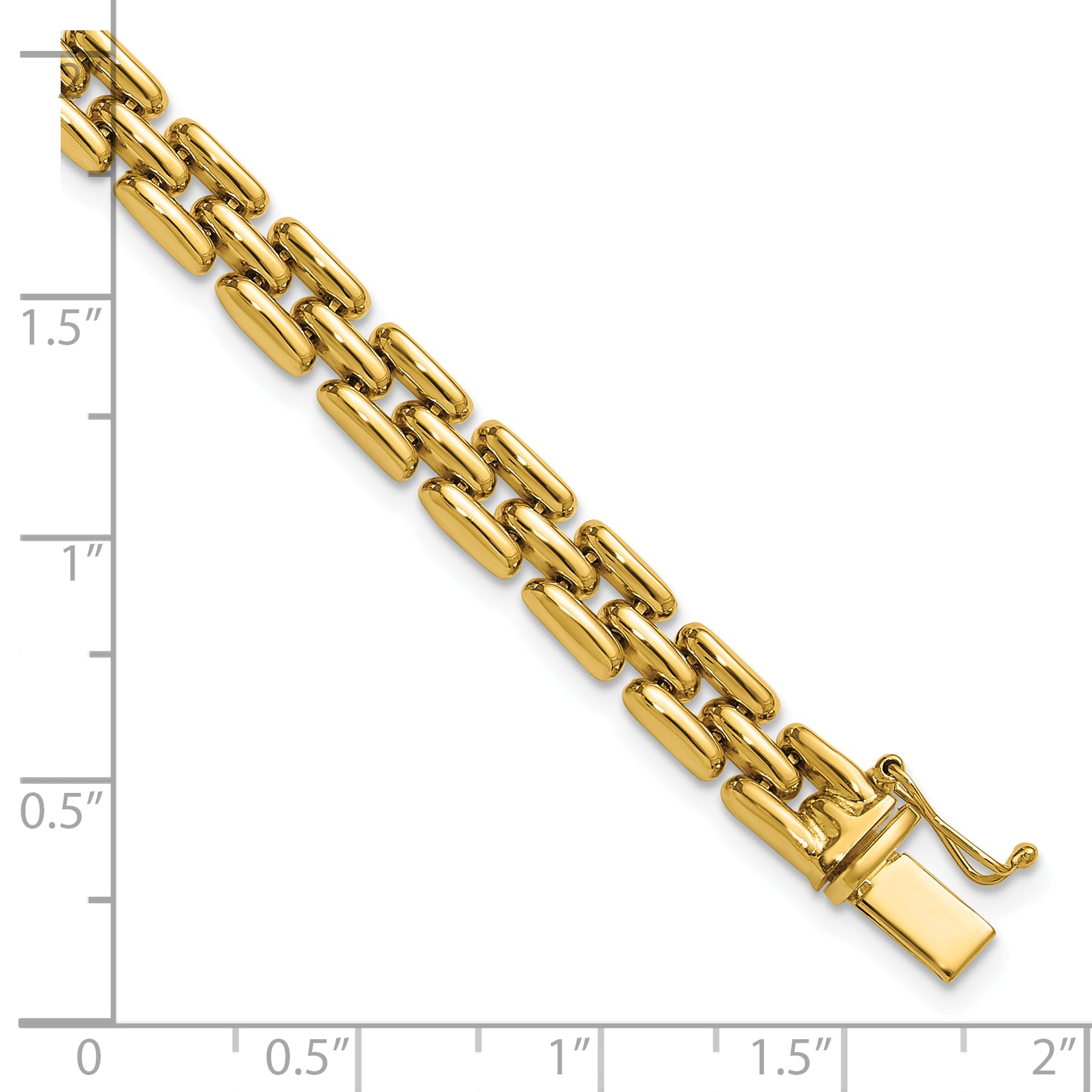 14K Polished 6.3mm Fancy Link Bracelet