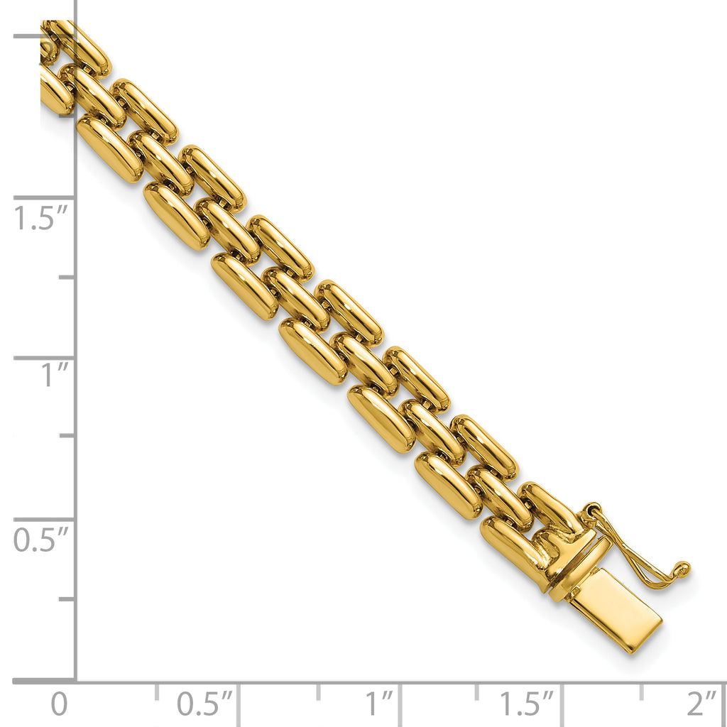 14K Polished 6.3mm Fancy Link Bracelet