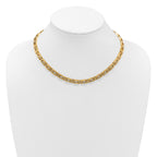 14K Polished 6.5mm Fancy Link Necklace
