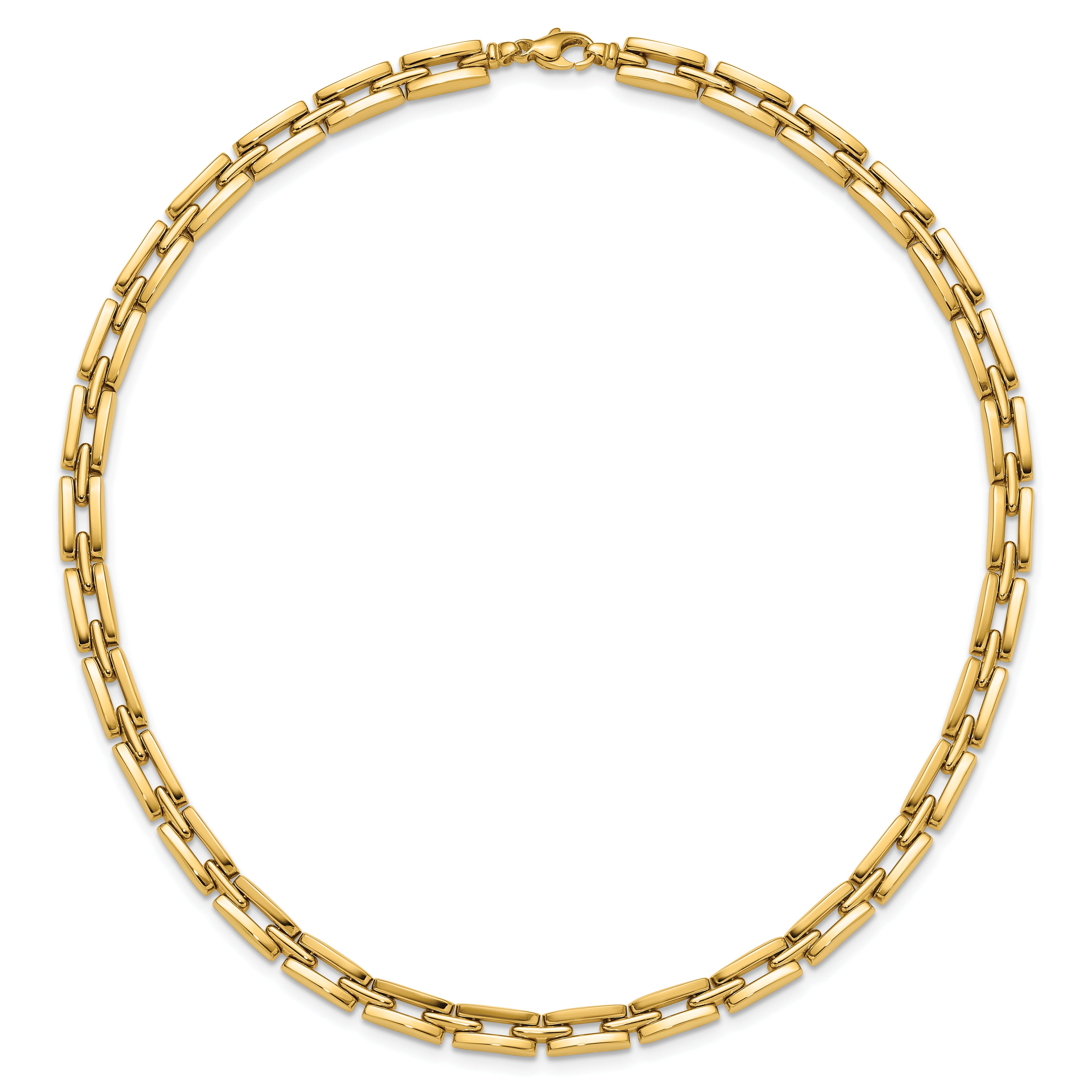 14K Polished 6.5mm Fancy Link Necklace