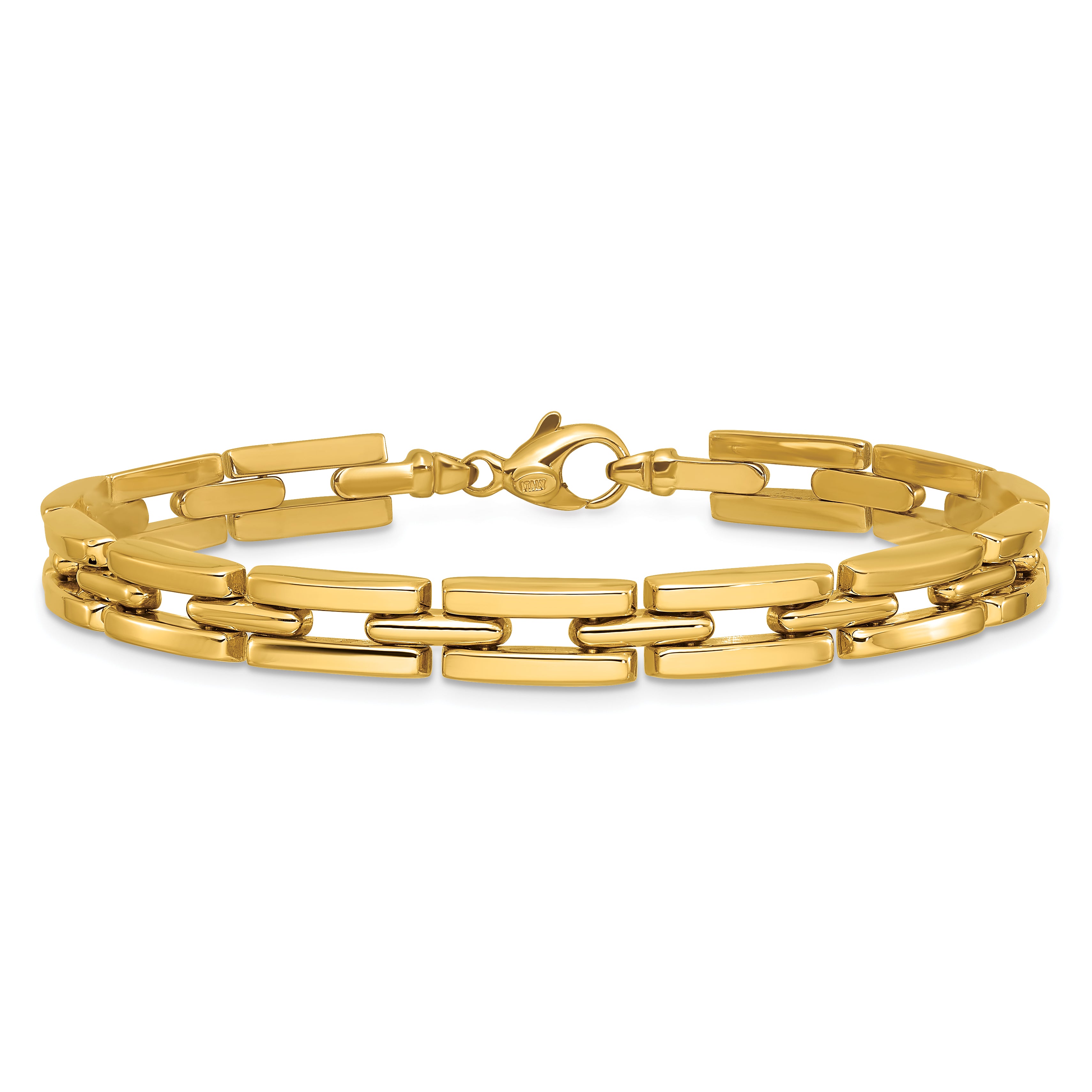 14K Polished 6.5mm Fancy Link Bracelet