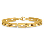 14K Polished 6.5mm Fancy Link Bracelet