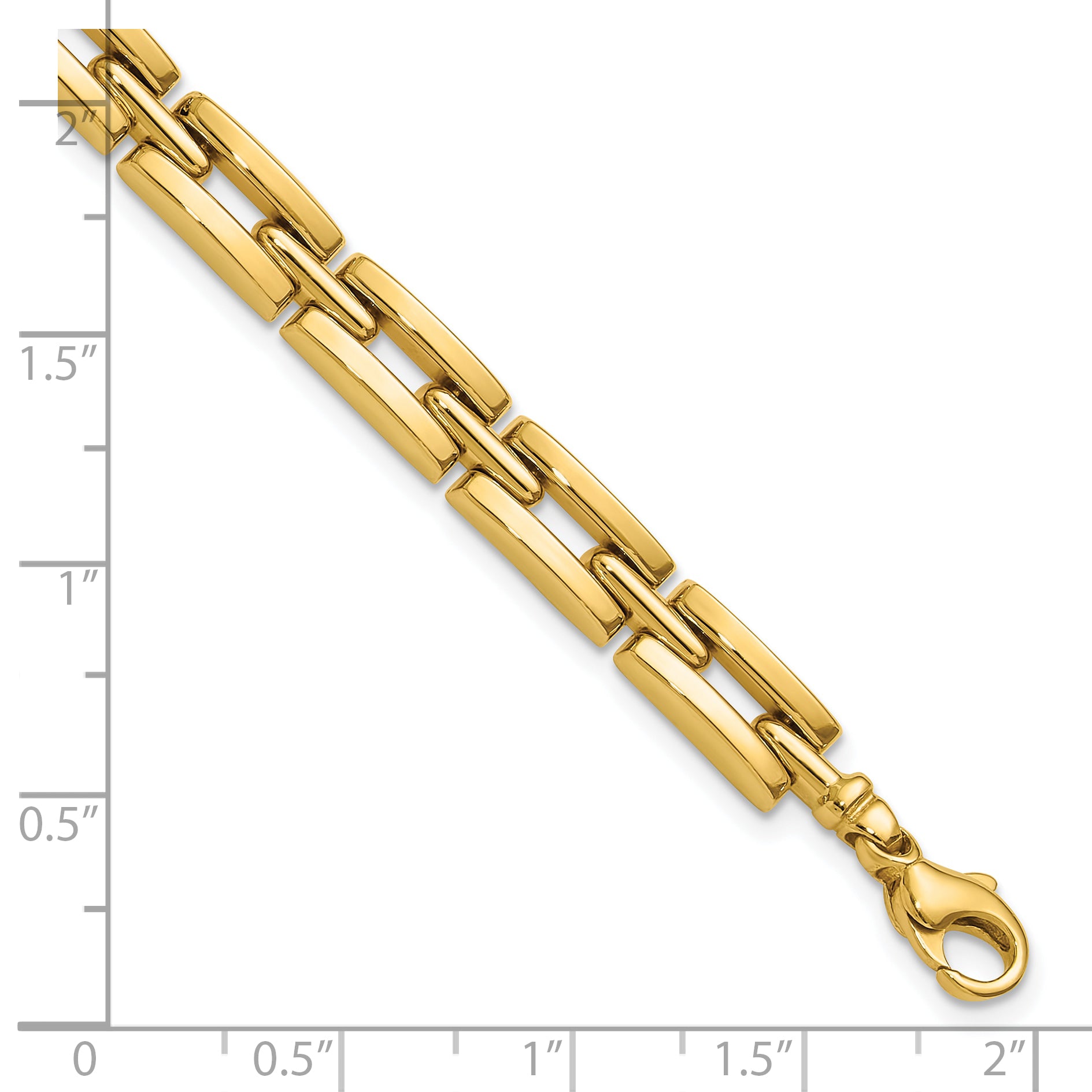 14K Polished 6.5mm Fancy Link Bracelet