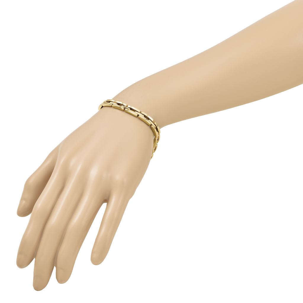 14K Polished 6.5mm Fancy Link Bracelet