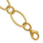 14K Polished Fancy Mixed Oval Link Bracelet