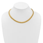 14K Polished and Brushed Fancy 8.0mm Necklace