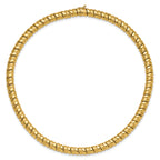 14K Polished and Brushed Fancy 8.0mm Necklace