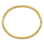 14K Polished Fancy Wavy Hinged Bangle