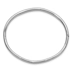 14K White Gold Polished Fancy Wavy Hinged Bangle