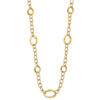 14K Polished Fancy Link w/2in ext. Necklace