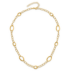 14K Polished Fancy Link w/2in ext. Necklace
