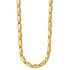 14K Polished Fancy Contoured Link Necklace