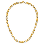 14K Polished Fancy Contoured Link Necklace