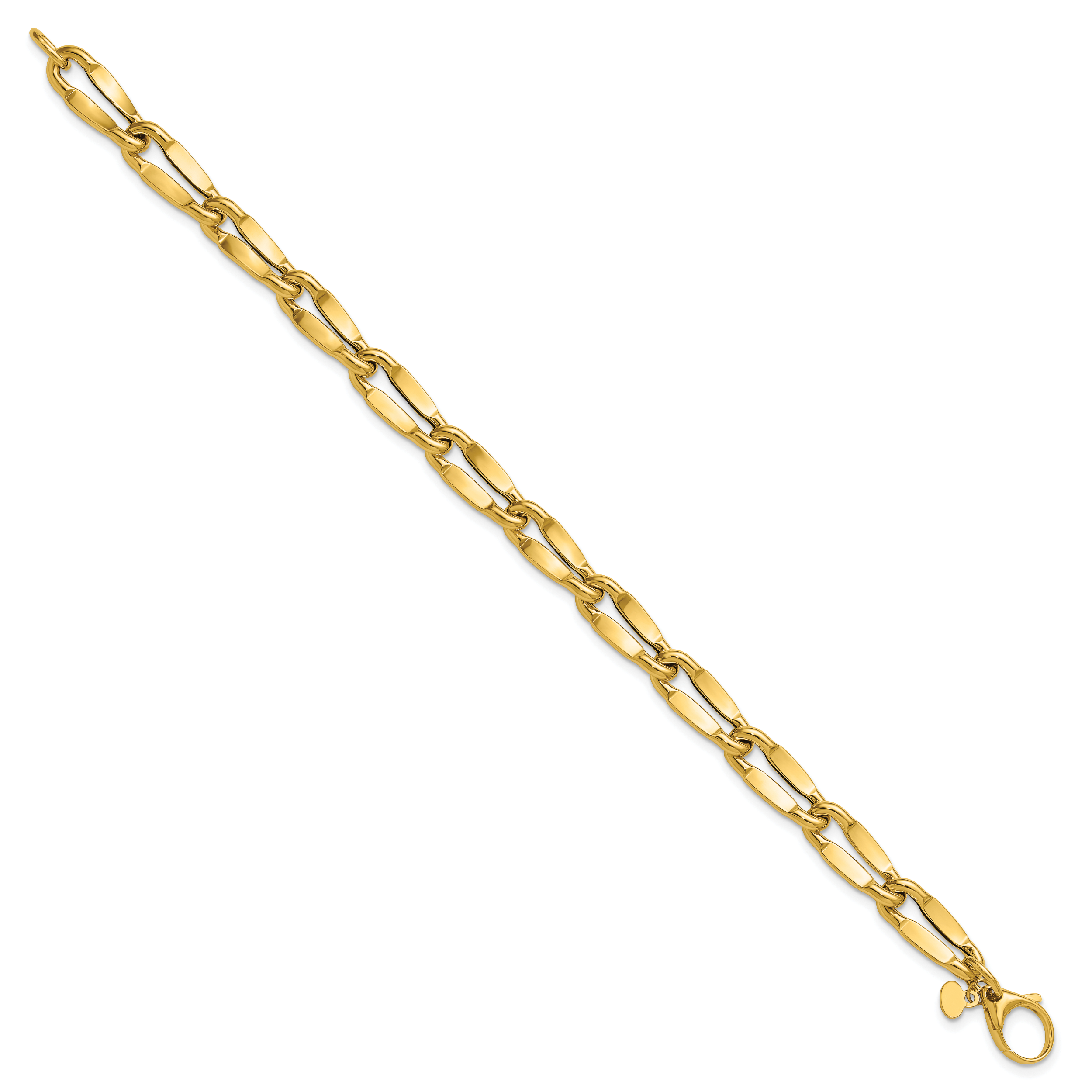 14K Polished Fancy Contoured Link Bracelet Secondary image