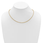 14K Polished Fancy Flat Cable Link Necklace