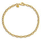 14K Polished Fancy Flat Cable Link Bracelet