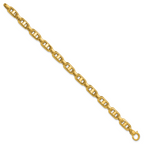 14K Polished Fancy Mariner Link Bracelet