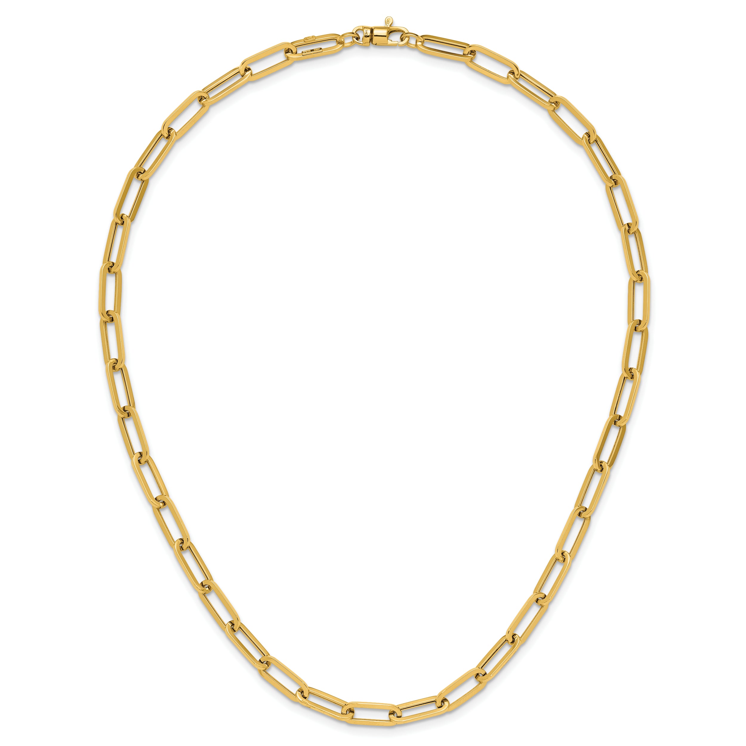 14K Polished Fancy Link Necklace