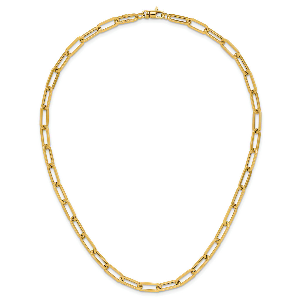 14K Polished Fancy Link Necklace