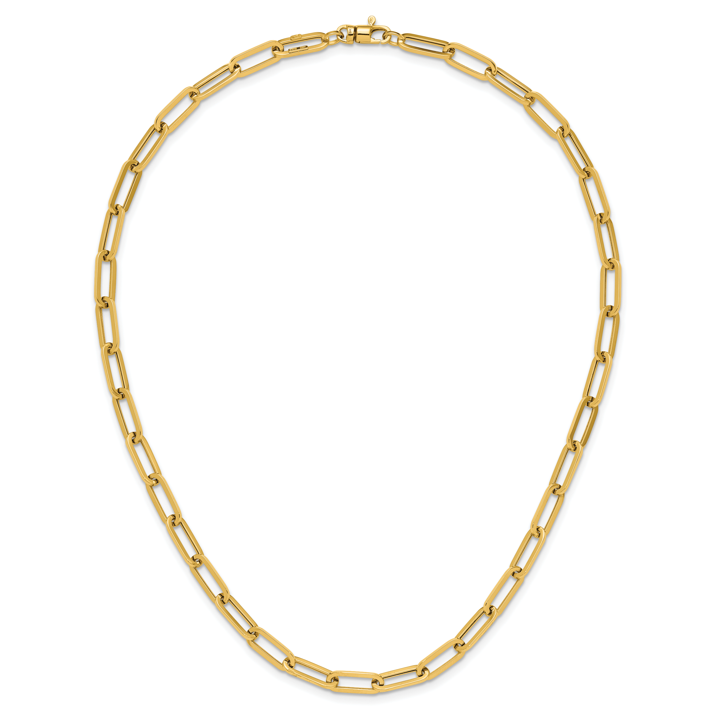 14K Polished Fancy Link Necklace