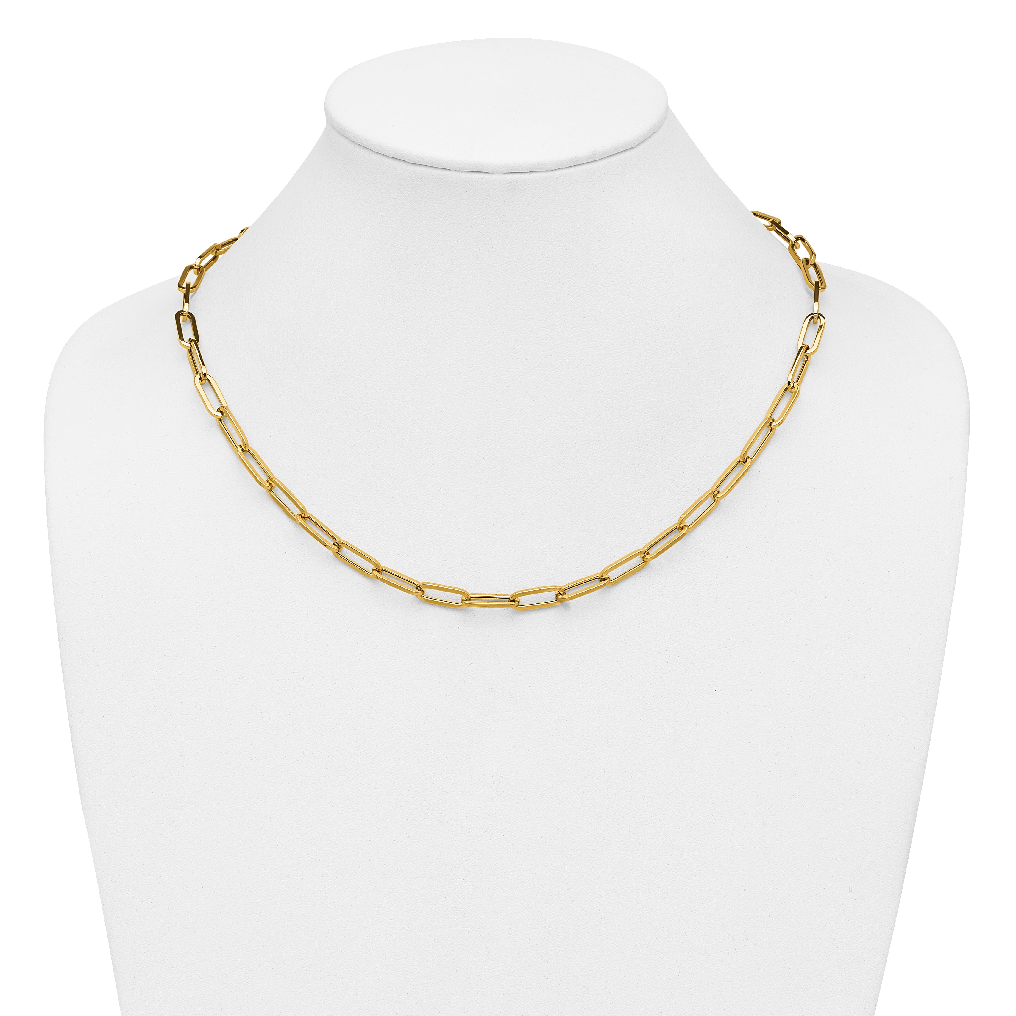 14K Polished Fancy Link Necklace