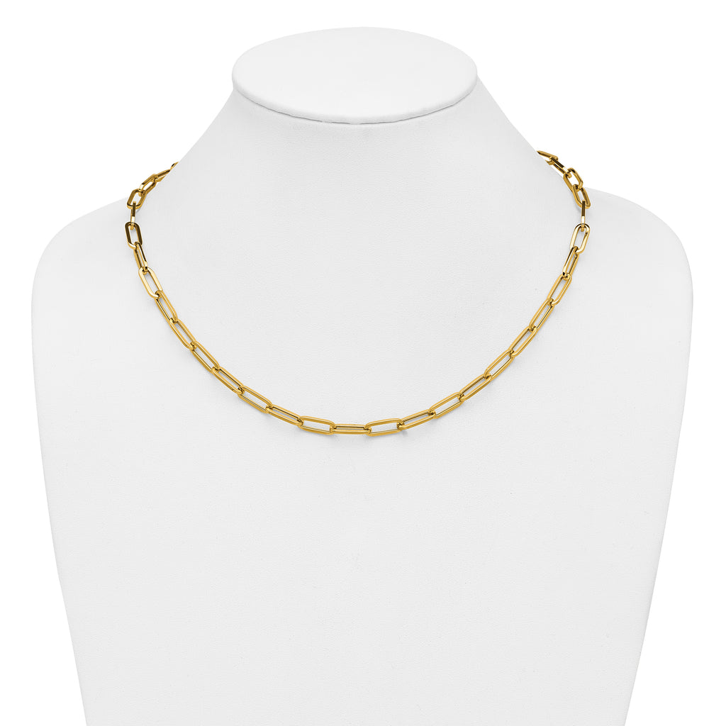 14K Polished Fancy Link Necklace