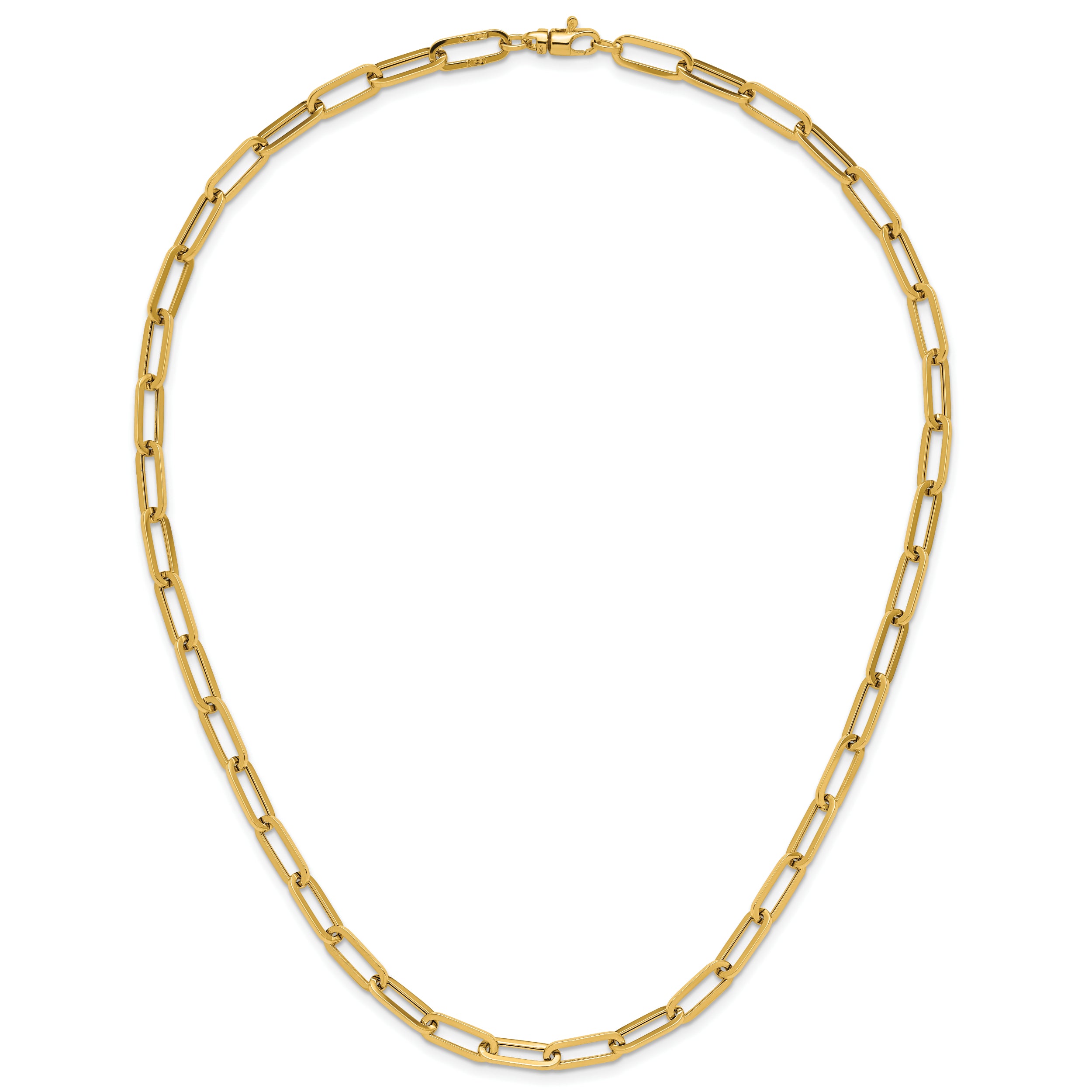 14K Polished Fancy Link Necklace